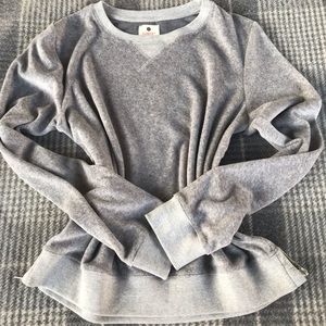 Sundry Gray NWOT two tone velour sweatshirt